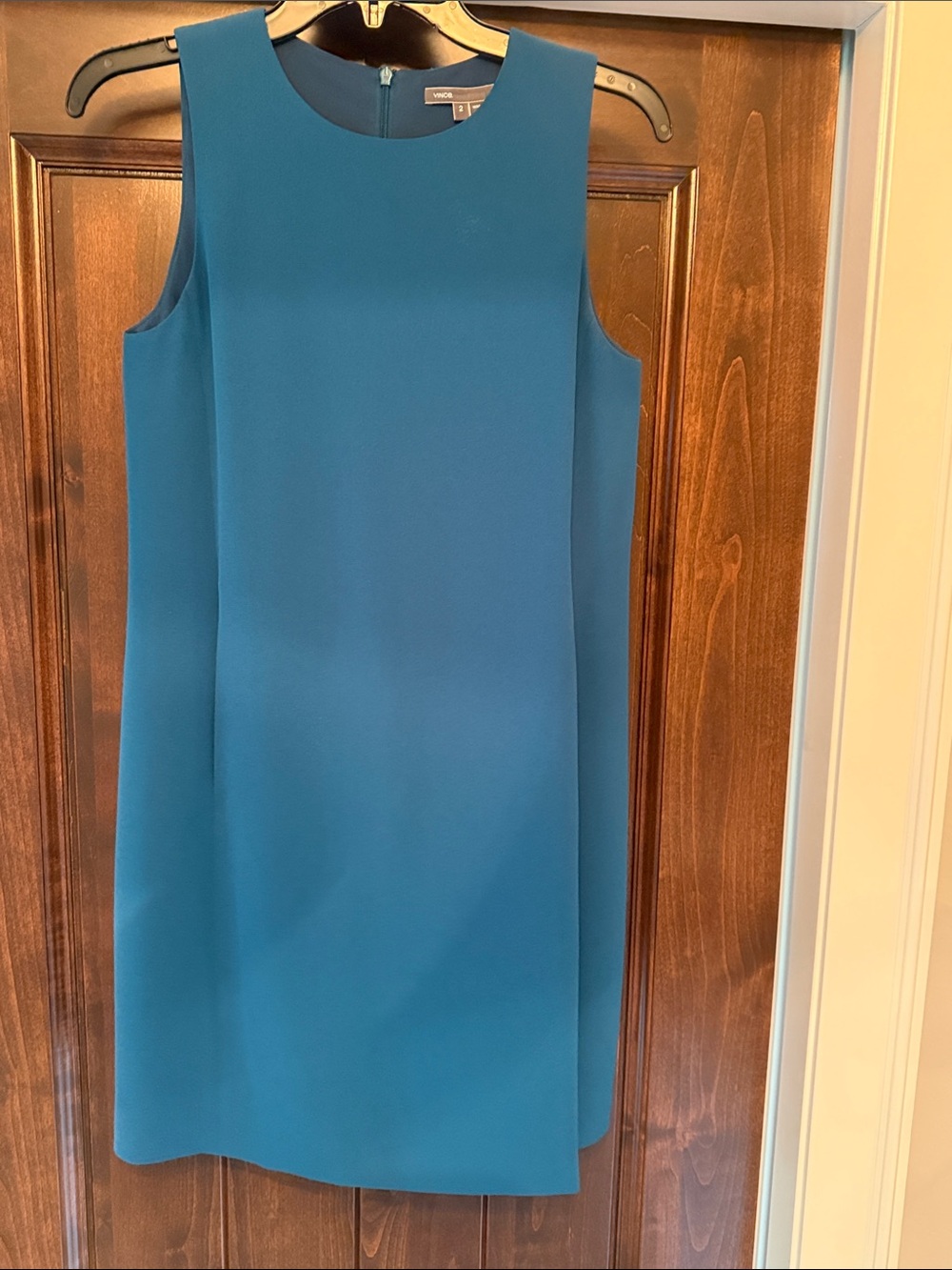 Vince Teal Sleeveless Shift Dress